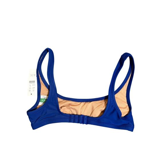 NWT J.Crew Heritage Scoop Neck Bikini Top Venetian Blue Size Extra Small XS - Picture 2 of 5